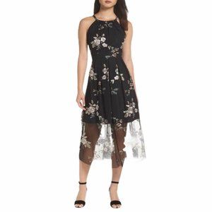 Vince Camuto Floral Embroidered Midi Dress